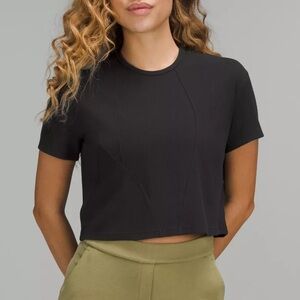 Lululemon Ribbed Modal-Cotton T-Shirt in Black
